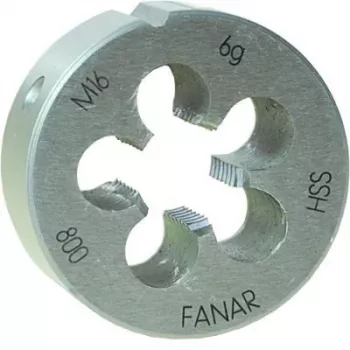 FANAR DIE M20x1 HSS800F kerek menetmetsző, metrikus M20 x 1,0 mm, gyorsacél, jobbmenetes, 6g