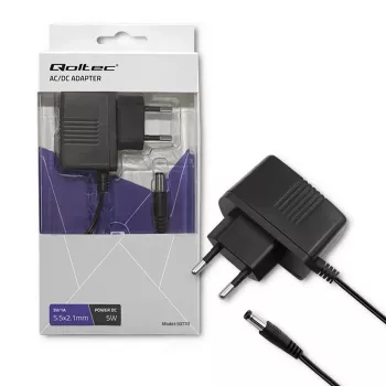 Qoltec 5W hálózati adapter 5V/1A DC 5,5x2,1mm