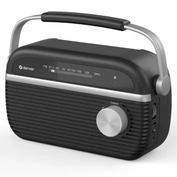 DENVER TRB-67B DAB+ és FM rádiós ébresztőóra - fekete