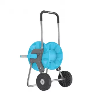 CELLFAST ALUPLUS 55-260 alumínium tömlőtároló kocsi, 60 m 1/2 inch kapacitás, összecsukható hajtókar, szerszám nélküli összeszerelés, szürke/fekete/narancssárga