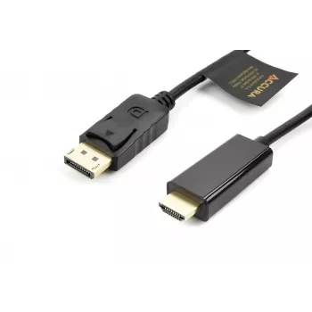 Accura DisplayPort-HDMI kábel 3,0 m 4K@60Hz 18Gbps HDCP 2.2 aranyozott fekete
