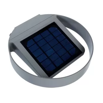 GreenBlue GB130 LED 3W napelemes kerek fali lámpa - fekete, IP65, PIR mozgásérzékelő, 300lm