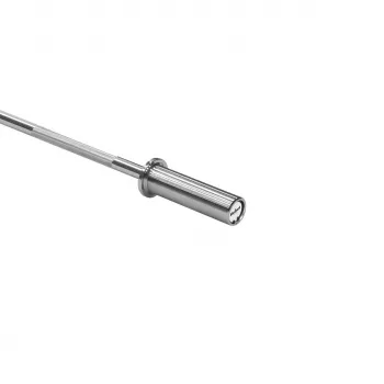 Olimpiai rúd golyóscsapágyakkal, 120cm, 9kg, krómozott acél, forgó hüvelyek, 150kg max. terhelés