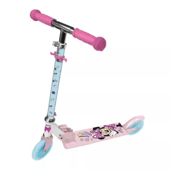 Disney Minnie Mouse 2 kerekű roller gyerekeknek, rózsaszín, állítható magasságú, összecsukható, max. 50 kg