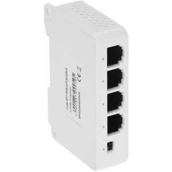 DELTA SPT-POE/3-POE-DIN-E 4 portos DIN-sín PoE switch/extender, 3x PoE kimenet 30W, 10/100 Mbps, Unmanaged, -40 és 75°C között