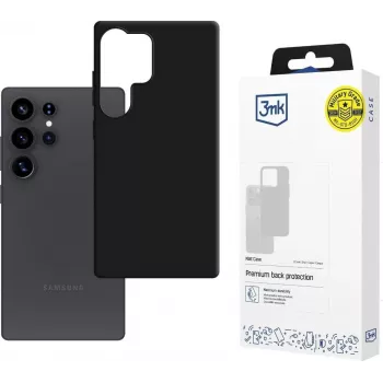 3mk Matt Case Samsung Galaxy S25 Ultra-hoz – fekete TPU hátlap 3mk Absorber™ technológiával