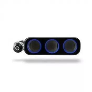 Xblitz R3 3-as autós dugaljelosztó 2 USB-csatlakozóval, 12V/24V, 120W, 70cm kábel, fekete