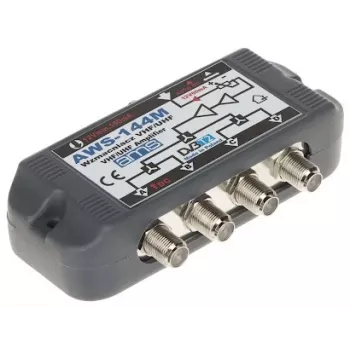 Antennaerősítő AWS-144M 20dB erősítés 47-862MHz F-típus