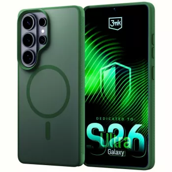 3MK Smoke MagCase Samsung Galaxy S26 Ultra-hoz - zöld áttetsző MagSafe hátlap ütésvédelemmel