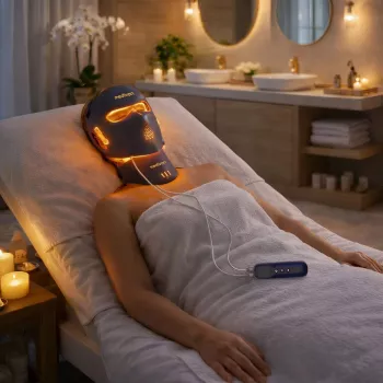 Medivon Lumi 3D Pro LED arcfény maszk, tengerészkék