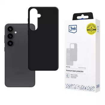 3mk Matt Case Samsung Galaxy S25 – karcsú TPU hátlap Absorber125™ ejtésvédelemmel, matt fekete ujjlenyomatmentes felülettel