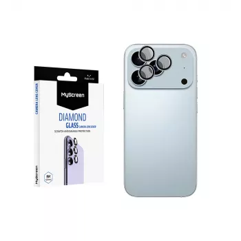 MyScreen Diamond Glass kamerlencse-védő Apple iPhone 17 Pro Max-hez - 9H edzett üveg, ujjlenyomatmentes, buborékmentes felhelyezés, átlátszó