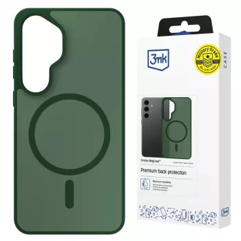 3MK Smoke MagCase Samsung Galaxy S25-höz - zöld áttetsző MagSafe hátlap tok
