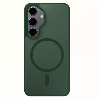 3MK Smoke MagCase Samsung Galaxy S25-höz - zöld áttetsző MagSafe hátlap tok