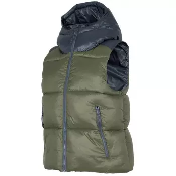 4F női khaki steppelt puffer mellény H4Z22 KUDP004 L méret