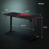 Diablo X-Mate 1400 gaming íróasztal 140 cm x 60 cm fekete