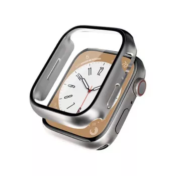 Crong Hybrid Watch Case edzett üveggel Apple Watch 40mm-hez - Starlight