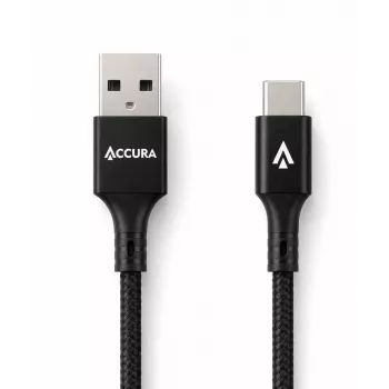 Accura USB 2.0–USB-C kábel 1,0 m fekete