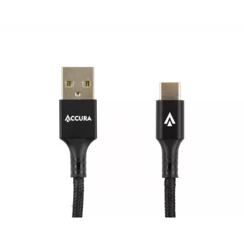 Accura USB 2.0–USB-C kábel 1,0 m fekete