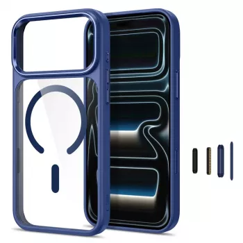 Tech-Protect Magmat MagSafe átlátszó tok iPhone 17 Pro Max / 18 Pro Max - Deep Blue