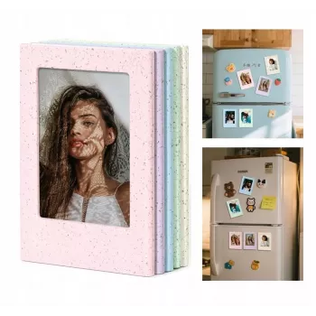 LOVEINSTANT 5 darabos mágneses képkeret-készlet Fujifilm Instax Mini-hez – pasztellszínek, hűtőre rögzíthető