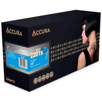 ACCURA AC-H2201XC kompatibilis tonerpatron HP 220X (W2201X) nagy kapacitású cián, 5 500 oldal, chippel