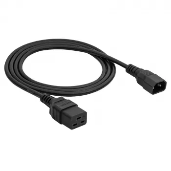Akyga AK-UP-02 szerver hosszabbítókábel IEC C14 - IEC C19, 3 x 1 mm², 1,8 m, fekete