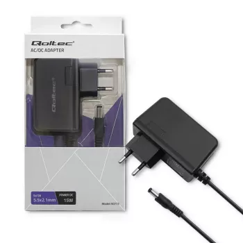 Qoltec 15W hálózati adapter 5V 3A 5,5x2,1mm