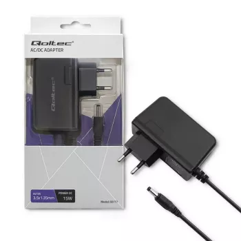 Qoltec 15W 5V 3A AC/DC adapter 3,5x1,35mm üreges dugóval