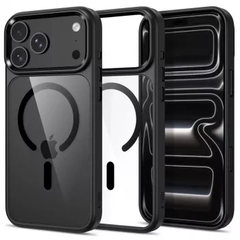 Tech-Protect Magmat MagSafe átlátszó tok iPhone 17 Pro Max / 18 Pro Max-hez - fekete