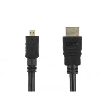 Accura HDMI–Micro-HDMI kábel, 1,8 m, 4K High-Speed Ethernet-támogatással, fekete
