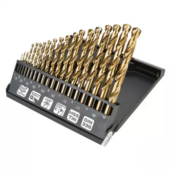 NEO TOOLS 19 részes HSS-TiN fémfúró-készlet 1,0-10,0 mm