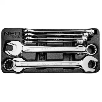 NEO TOOLS kombinált kulcskészlet, 20–32 mm, 8 darabos, habbetétes