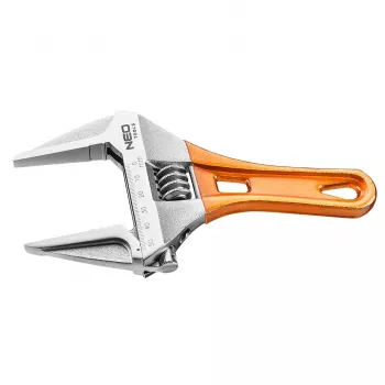 NEO TOOLS állítható rövid csavarkulcs 185 mm, 0-53 mm pofanyílás, króm-vanádium acél, DIN 3117