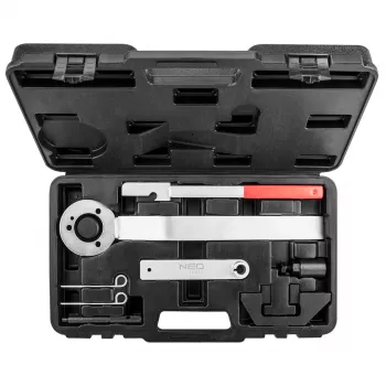 NEO TOOLS dízelmotor vezérlésidő-szerszámkészlet BMW, Land Rover, Opel (M41, M47, M57, TD4, TD6, X25DT, Y25DT) - 15-20 részes készlet műanyag tokban