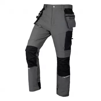 NEO TOOLS Mix&Match 4 irányban rugalmas munkamunkaruha Cordura megerősítéssel, szürke/fekete, XXXL méret