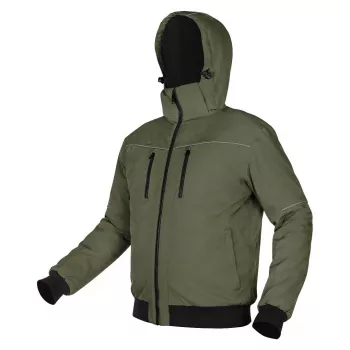 NEO TOOLS szigetelt kapucnis dzseki OUTDOOR, zöld, XXL méret