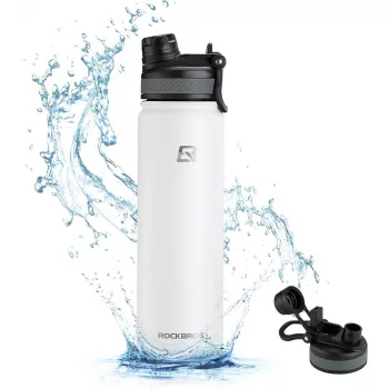 ROCKBROS hőszigetelt kerékpáros kulacs 650 ml fehér