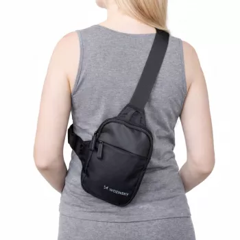 Wozinsky WMS-W1 mini táska okostelefonhoz, két rekesz, fekete