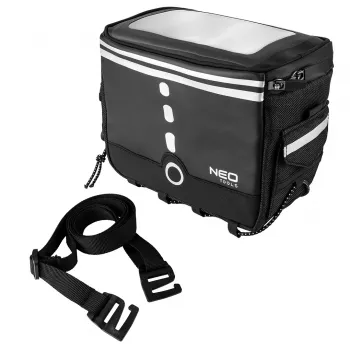 NEO TOOLS kerékpártáska 1,5L fekete vízálló váztáska fényvisszaverő logóval