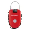 Rockbros Retractable Cable Lock 32420981001 piros - 3 számjegyű számzár, 90 cm fonott acél