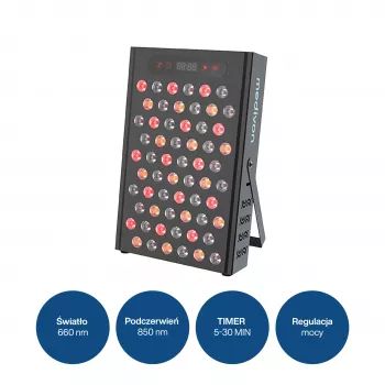 MEDIVON Lumera LED fényterápiás panel, vörös és infravörös fény, 120 LED, 630–1060 nm