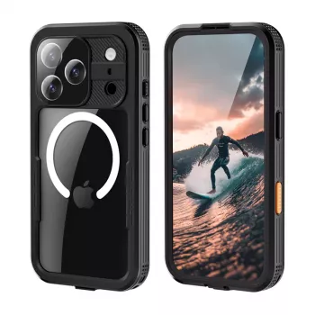 Crong Seal Cover IP68 vízálló tok iPhone 17 Pro készülékhez (fekete)