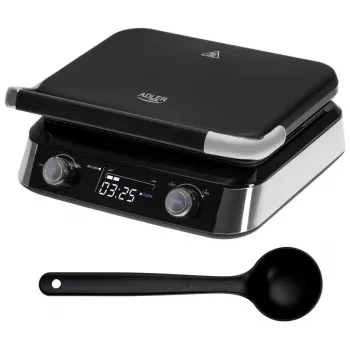 Adler AD 3084 gofrisütő, 2400 W, fekete/ezüst
