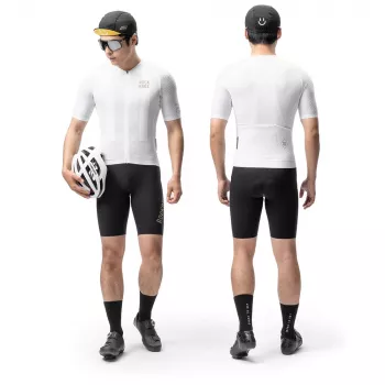 ROCKBROS Diamond rövid ujjú kerékpáros mez – férfi Active Fit, fehér, XL méret