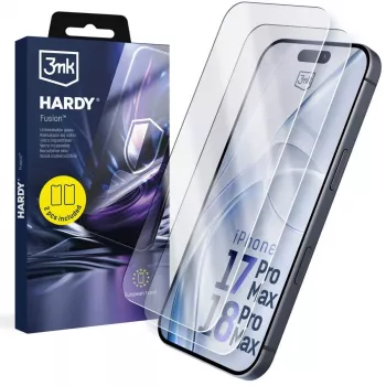 3mk Hardy Fusion tok Apple iPhone 17 Pro Max / 18 Pro Max készülékhez - átlátszó hibrid tok MIL-STD-810G ejtésvédelemmel, MagSafe- és vezeték nélküli töltés-kompatibilis