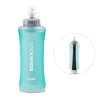 ROCKBROS Soft Flask 500 ml világoskék - összecsukható TPU futókulacs
