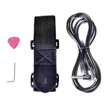 NN EG SET piros elektromos gitár szett 10W-os erősítővel, HSS hangszedőkkel, gigbaggel, hangolóval, hevederrel, kábellel, pengetőkkel – piros