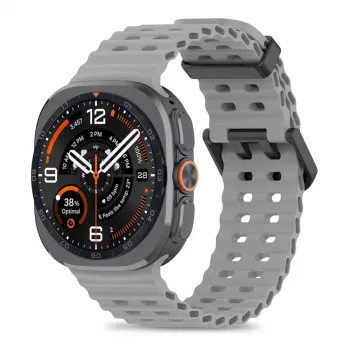 Tech-Protect Iconband Pro szilikon szíj Samsung Galaxy Watch Ultra 1/2 47mm készülékhez, szürke