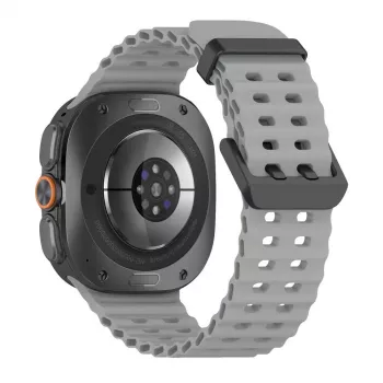 Tech-Protect Iconband Pro szilikon szíj Samsung Galaxy Watch Ultra 1/2 47mm készülékhez, szürke